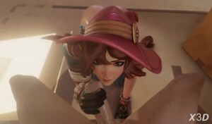 Overwatch - Kiriko gives blow job in her witch costume